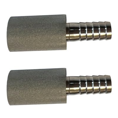 tsingseen life 2pcs 0.5 Micron Diffusion Stone Stainless Steel Aeration Stone Carbonating Stone with 1/4" Barb Beer Bar Accessories