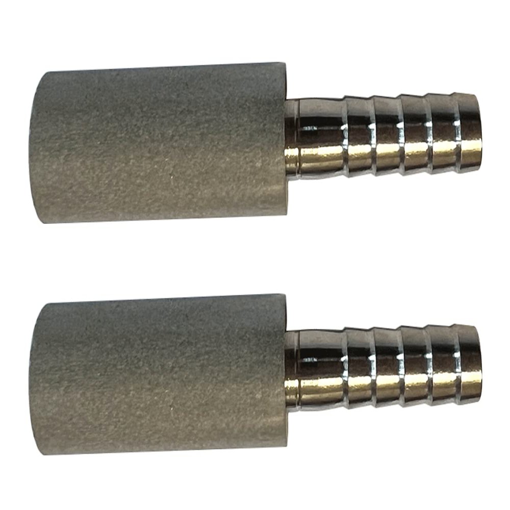 tsingseen life 2pcs 0.5 Micron Diffusion Stone Stainless Steel Aeration Stone Carbonating Stone with 1/4" Barb Beer Bar Accessories