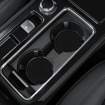 4 Pack Car Coasters, 2.75inch Universal Non-Slip Car Cup Holder Coaster for Car, PVC Cup Pad Mat Car Coasters for Cup Holders for Women (Black)