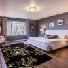 Luxurious Black Gold Rose Floral Art Area Rug, Indoor Non-Slip Kids Rugs, Machine Washable Breathable Durable Carpet for Front Entrance Floor Decor-5x6ft view 4