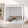 EMKE Hollywood Vanity Mirror with Lights, Large Tabletop Makeup Mirror with Dimmable, Smart Touch Screen, Hollywood Mirror with 360 Rotation and Memory Function, 600 x 516mm, White view 1