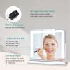EMKE Hollywood Vanity Mirror with Lights, Large Tabletop Makeup Mirror with Dimmable, Smart Touch Screen, Hollywood Mirror with 360 Rotation and Memory Function, 600 x 516mm, White view 3