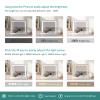 EMKE Hollywood Vanity Mirror with Lights, Large Tabletop Makeup Mirror with Dimmable, Smart Touch Screen, Hollywood Mirror with 360 Rotation and Memory Function, 600 x 516mm, White view 4