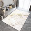 Luxury Platinum Marble Texture Area Rug, Indoor Non-Slip Kids Rugs, Machine Washable Breathable Durable Carpet for Front Entrance Floor Decor-2x3ft view 4