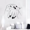 Wall Sticker Window Sticker Beauty Salon Woman Hand Wall Sticker Nail Art Nail Salon Nail Design Vinyl Nail Art Studio 42cmX48cm view 1