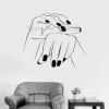 Wall Sticker Window Sticker Beauty Salon Woman Hand Wall Sticker Nail Art Nail Salon Nail Design Vinyl Nail Art Studio 42cmX48cm view 2