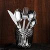 Silverware Set for 6 Modern Cutlery Flatware Set Premium Stainless Steel Striped Handle 30 Piece Include Knifes Forks and Spoons Tableware Utensils Set for Home Kitchen Wedding Restaurant view 3