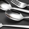 Silverware Set for 14 Modern Cutlery Flatware Set Premium Stainless Steel Striped Handle 70 Piece Include Knifes Forks and Spoons Tableware Utensils Set for Home Kitchen Wedding Restaurant view 3
