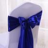 10/50/100pcs Satin Chair Bow Sashes Wedding Chair Knots Ribbon Butterfly Ties for Party Event Hotel Banquet Home Decoration,Royal Blue,10 pcs view 1
