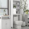 DSHADE Over The Toilet Storage, Double Door Bathroom Organizer Toilet Cabinet, Freestanding Above Toilet Rack with Open Shelves, White view 4