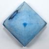 2.7" 300g Dyed Blue Banded Agate in Quartz Pyramid Polished Natural Gemstone Crystal Mineral Dcor Specimen - India + One Clear Quartz Pebble view 4