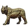 Large Brass Tiger Sculpture,Metal Copper Animal Zodiac Tiger Statue Model Crafts Desktop Ornament Office Home Living Room Bookshelf Wine Cabinet Decor view 1
