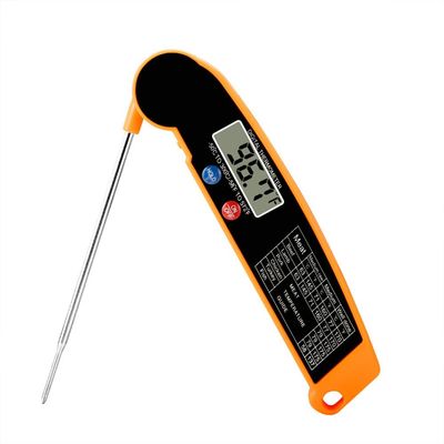 XARONF Digital Instant Read Meat Thermometer for Grilling Waterproof Kitchen Food Thermometer with Calibration & Backlight Smoker Oil Fry Candy Thermometer (Color : Yellow)