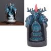 Backflow Incense Blue Deer Head Stress Relief Incense Holder Ceramic Waterfall Incense for Home Office Meditation view 2