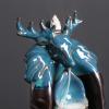 Backflow Incense Blue Deer Head Stress Relief Incense Holder Ceramic Waterfall Incense for Home Office Meditation view 4