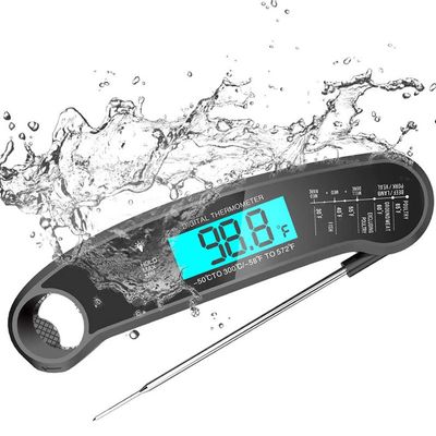 XARONF Digital Meat Thermometer - Instant Read Waterproof Food Thermometers with Bottle Opener for Kitchen, Outdoor Cooking & Grilling, Left-hand Thermometer