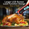 XARONF Meat Thermometer, Instant Read Food Thermometer, Waterproof Ultra Fast Digital Cooking Thermometer for Candy Deep Fry Liquids Beef Kitchen Baking Smoker Grill BBQ, Red (Color : Black) view 2