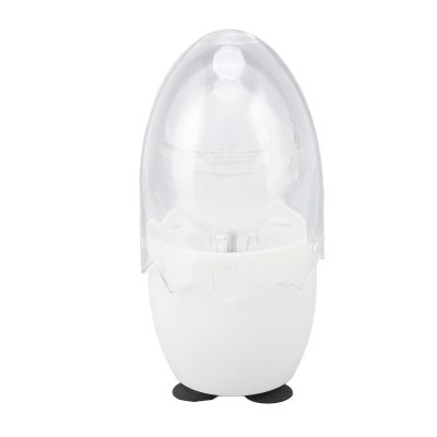 Fdit Electric Egg Scrambler, White, PC Material, 100-240V, Two Way Rotation, Golden Egg Maker, 6.30x3.15 Inch