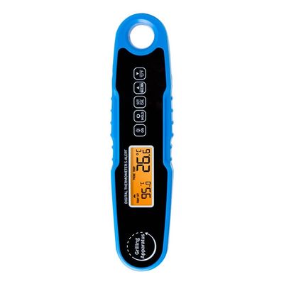 XARONF Digital Meat Thermometer, Instant Read Food Thermometer, Alarm Set, Backlight, Cal, Temp Chart, Cooking Thermometer for Grilling, BBQ, Baking, Candy, Liquid, Deep Fry (Color : Blue)