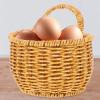 2Pcs Hand Woven Storage Basket, Small Imitation Rattan Hanging Basket for Kitchen, Bathroom, Wall Decor, Sundries Organizer, 11.02 X 5.51 X 5.51 Inch view 4