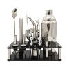 AAGAZA Cocktail Shaker Bartender Kit 17-Piece Cocktail Shaker Set Acrylic Bracket for Mixed Drinks Martini Bar Tools Set with Straws Cocktail Shaker Set /38 (Color : Silver, Size : 750ML) view 2