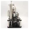 AAGAZA Cocktail Shaker Bartender Kit 17-Piece Cocktail Shaker Set Acrylic Bracket for Mixed Drinks Martini Bar Tools Set with Straws Cocktail Shaker Set /38 (Color : Silver, Size : 750ML) view 3