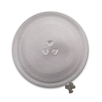 WORDFUN Round Rotating Ring Dish Tray with 3 Knobs, Microwave Plate Replacement with Accessories Y-Bottom Generally, Circular Glass Turn Table Top Kit, Dishwasher Safe (Size : Diameter 31.5cm)