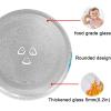 WORDFUN Round Rotating Ring Dish Tray with 3 Knobs, Microwave Plate Replacement with Accessories Y-Bottom Generally, Circular Glass Turn Table Top Kit, Dishwasher Safe (Size : Diameter 31.5cm) view 4
