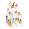 NIUBEE 3-Tier Perfume Organizer, Clear Resin, Rectangular Tray, Sturdy Design, Space Saver, Convenient Access, Easy Assembly view 1