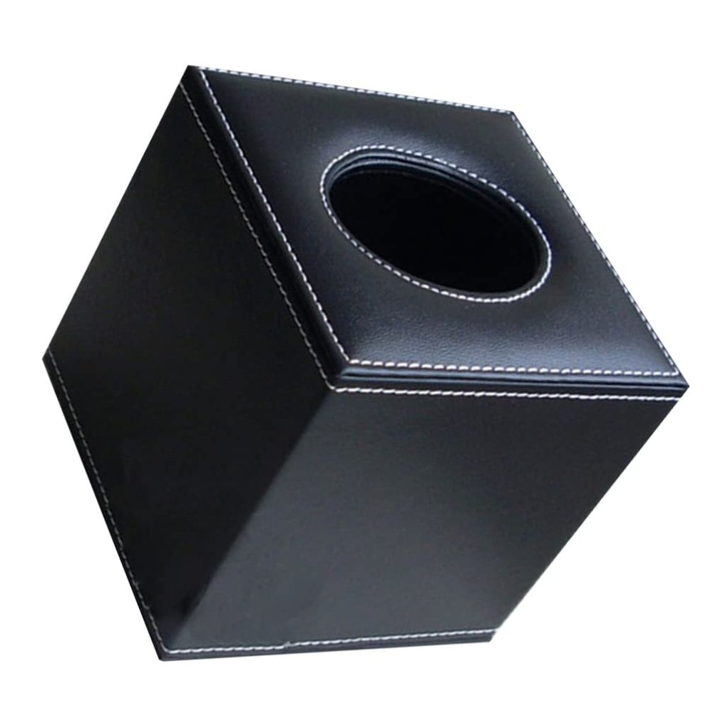 Mipcase Tissue Box Cover Stylish Leather Napkin Holder for Easy Access Tissue Case for Bathroom and Tabletop Decor Pu Material Simple and Elegant Design