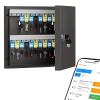DiDiHere 48 Key Lock Box, Key Cabinet with Key Management App (Track Key Borrow/Return), Security Key Holder Wall Mount Lockbox for School, Office, Hotel, Property Management view 1