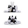 Bakzon Acrylic Corner Shelves, 2 Pack Adhesive Shower Caddy Organizer for Tile Walls, Wall Mounted Clear Bathroom Shelves for Inside Shower & Kitchen Storage view 1