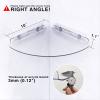Bakzon Acrylic Corner Shelves, 2 Pack Adhesive Shower Caddy Organizer for Tile Walls, Wall Mounted Clear Bathroom Shelves for Inside Shower & Kitchen Storage view 2