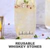 2pcs Whiskey Stones Reusable Ice Cubes for Wine Spirits Cooling Stones for Whiskey Lovers Design view 4