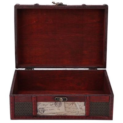 Vintage Keepsake Box, cigar boxes empty Antique Decoration Displays Crafts Wooden Photo Storage for Home Office Hand-Made Treasure Decorative Old-Fashioned
