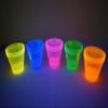 DIRECTGLOW LLC 50ct Blacklight Reactive 9oz Party Cups with 5 Blacklight Balloons (Neon Assorted) view 1