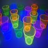 DIRECTGLOW LLC 50ct Blacklight Reactive 9oz Party Cups with 5 Blacklight Balloons (Neon Assorted) view 2