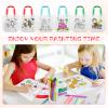 BBTO 100 Pcs Coloring Goodie Bags Cute Cartoon Reusable Party Favor Paint Non Woven Goodie Bags for Kids Birthday Party Art DIY Crafts Supplies, 20 Styles view 2