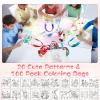 BBTO 100 Pcs Coloring Goodie Bags Cute Cartoon Reusable Party Favor Paint Non Woven Goodie Bags for Kids Birthday Party Art DIY Crafts Supplies, 20 Styles view 4