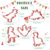 Dinosaur Cookie Cutters, 5-Piece Stainless Steel PVC Edge Set view 2