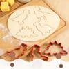 Dinosaur Cookie Cutters, 5-Piece Stainless Steel PVC Edge Set view 3