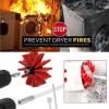 chimney sweep kit Vent Cleaning Brush Kit, Lint Remover For Dryer Duct - Fireplace Chimney Sweep Cleaning Brush With Long Flexible Rods, With Or Without A Power Drill ( 9/12 Rods) ( Color : 9 Rods , S view 2