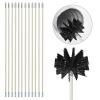 chimney sweep kit Chimney Flue Cleaning Rod Sweep Sweeping Brush Set Dry Duct Kit Lint Remover (1 Brush Head+ 9 /12 / 15 /18 Rods/Use With Or Without Power Drill),Chimney Cleaning Brush Kit ( Color : view 1