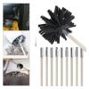 chimney sweep kit Chimney Flue Cleaning Rod Sweep Sweeping Brush Set Dry Duct Kit Lint Remover (1 Brush Head+ 9 /12 / 15 /18 Rods/Use With Or Without Power Drill),Chimney Cleaning Brush Kit ( Color : view 1