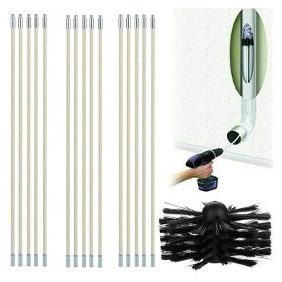 chimney sweep kit Dryer Duct Cleaning Kit Indoor Easy Assemble Lint Remover Fireplace Chimney Sweep Brushes Multipurpose Dryer Vent Cleaning Brush With 9/15/18 Flexible Rods And Brush Head ( Color : 1