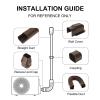 BEWAVE Mini Split Line Set Cover Kit, Decorative PVC Tubing Cover Kit for Mini Split Air Conditioners and Heat Pumps, 3" 10 Ft Brown view 3
