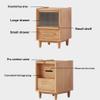 DITUDO Nightstands Bedside Table Small Cabinet Wood Storage Wooden Legs Rattan Table with Pre-Wired Storage Space Bedside Table Suitable for Bedroom, Living Room, Dormitory view 4
