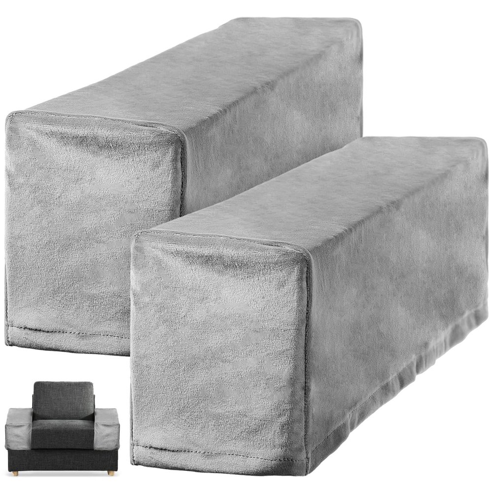 DECHOUS Sofa Arm Rest Protectors Square Armchair Couch Elastic Covers Fabric Slip Sofa Arm Covers