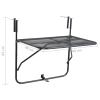 Tidyard Folding Hanging Balcony Side Table Steel Serving Coffee Table Black 23.6 x 15.7 x 25.6 Inches (W x D x H) view 3