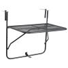 Tidyard Folding Hanging Balcony Side Table Steel Serving Coffee Table Black 23.6 x 15.7 x 25.6 Inches (W x D x H) view 4
